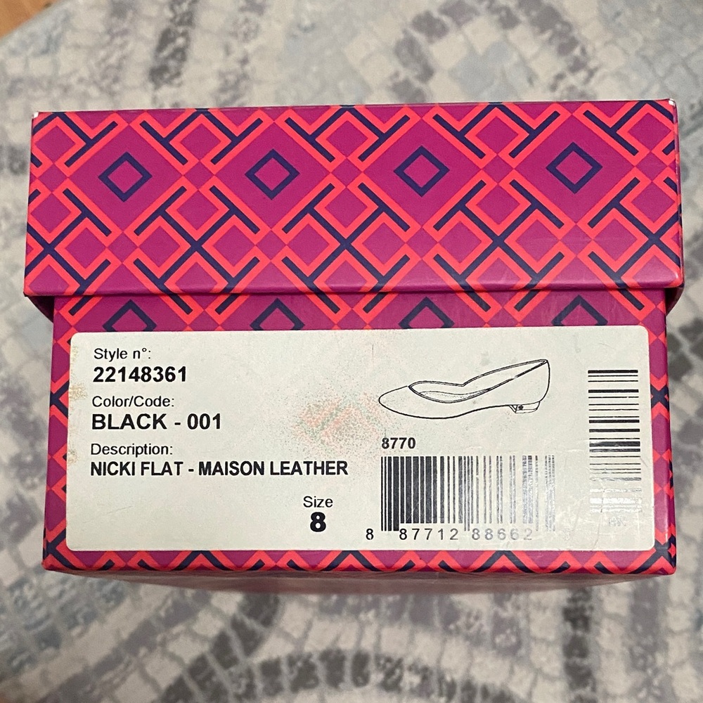 Tory Burch Nicki Flat Maison Leather - Black